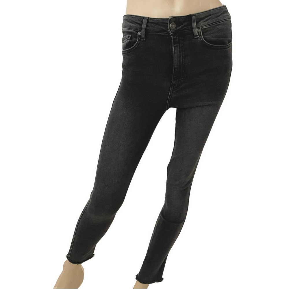 Free People- dark grey black washed skinny jeans- 27